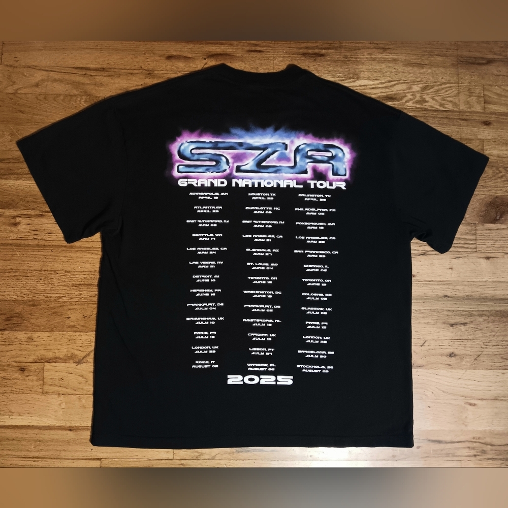 OFFICIAL SZA Grand National Tour 2025 T-shirt Over Size Rap Hip Hop R&B Blues - Picture 5 of 6